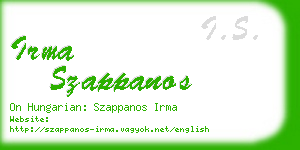 irma szappanos business card